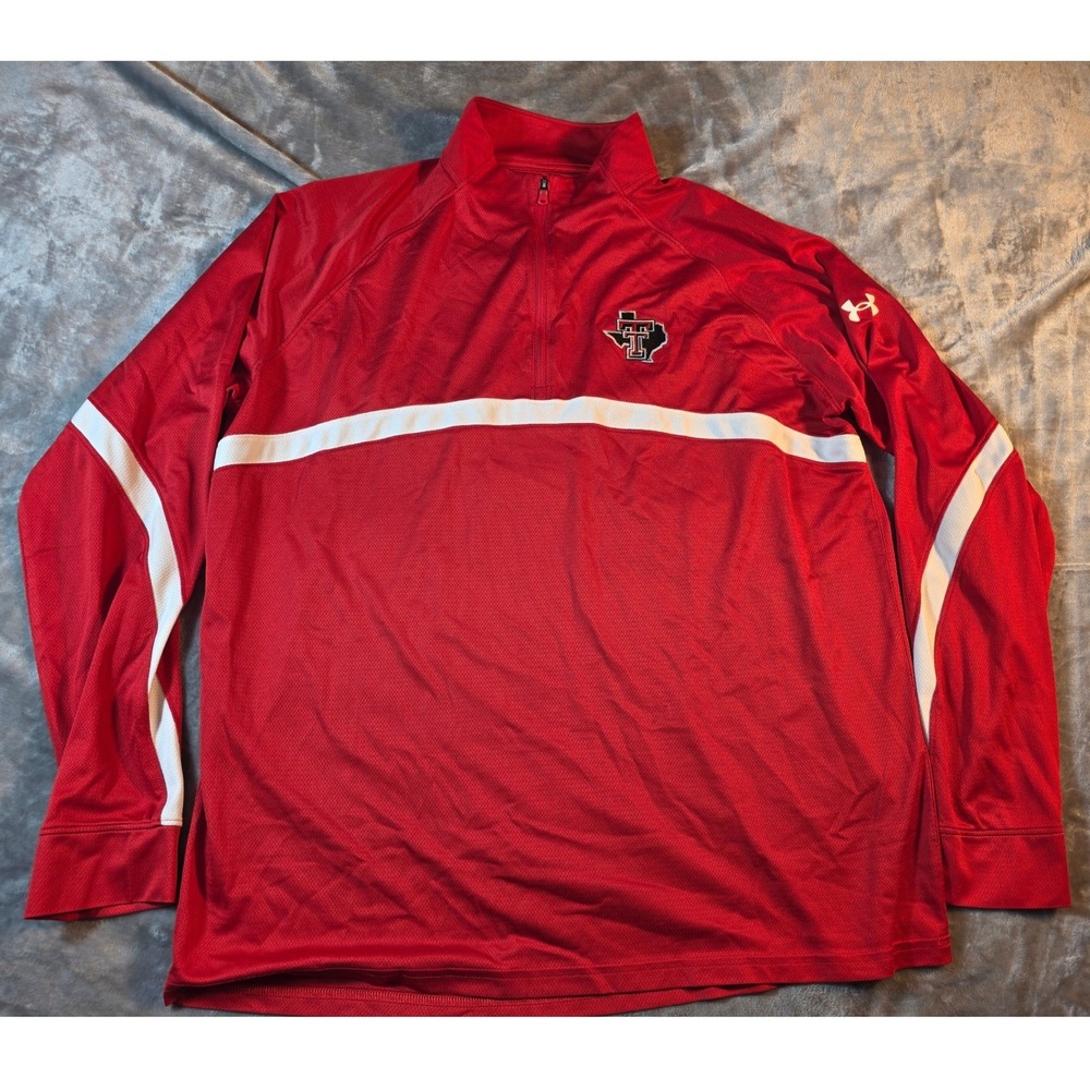 Texas Tech Red Raiders Under Armour Pullover Men XL Red 1/4 Zip